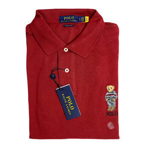 Polo by Ralph Lauren, Shirts, Nwt Polo Ralph Lauren Teddy Bear Custom  Slim Fit Polo Long Sleeve Burgundy Xl